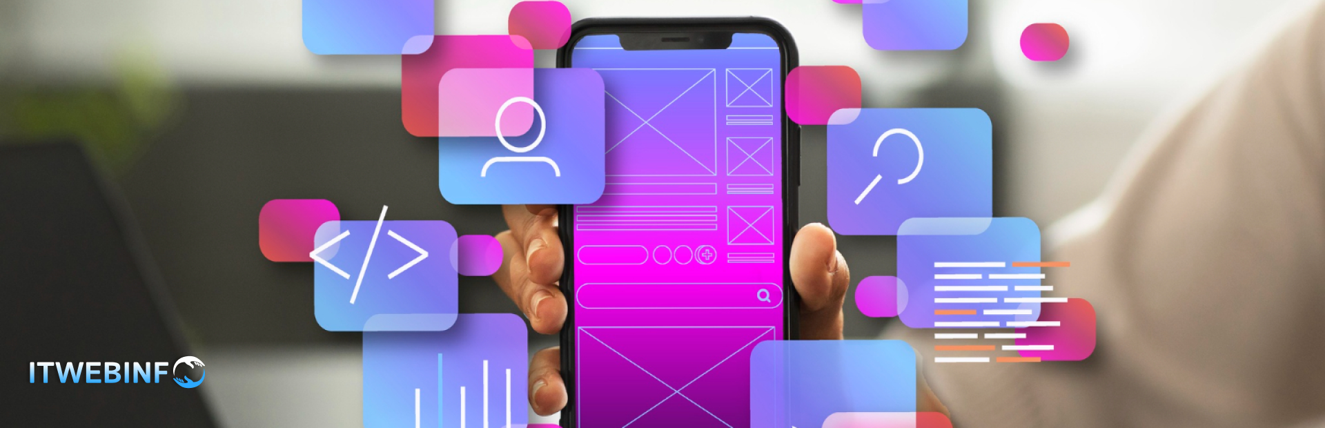 Mobile-first design concept for business website growth