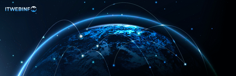 Global digital network symbolizing AI-powered digital transformation for small businesses.